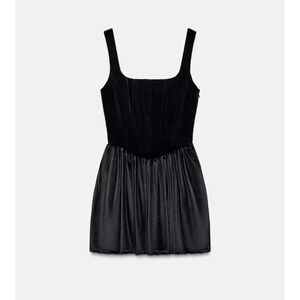 ZARA RUCHED CORSET DRESS - SIZE SMALL - NEW WITH TAGS